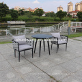 Best price outdoor patio rope woven furniture Aluminum frame with powder coated hotel dining set